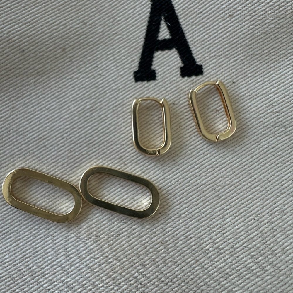 Gold Detachable Dangle Earrings - New